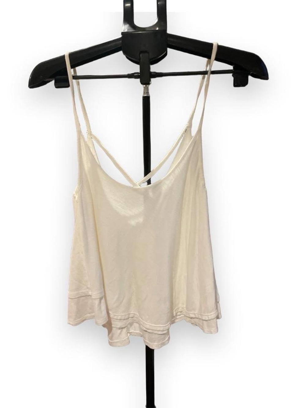 Aeropostale Cream Spaghetti Strap Cami with Cross-Back